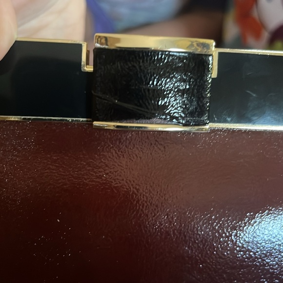 Banana Republic reddish brown to black ombré clutch. - Picture 6 of 8